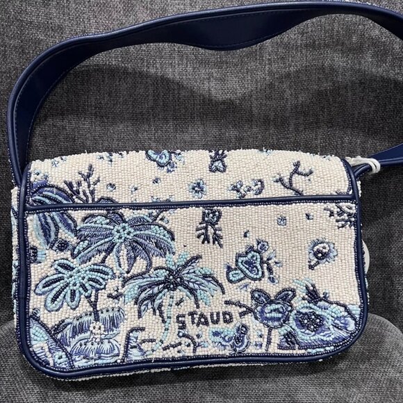 Staud Tommy Beaded Bag Toile de Pup - Picture 11 of 16
